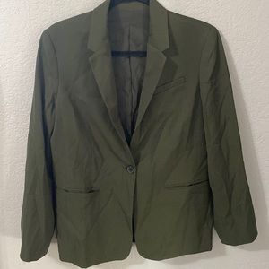 EVERLANE Size 10 Hunter Green Blazer